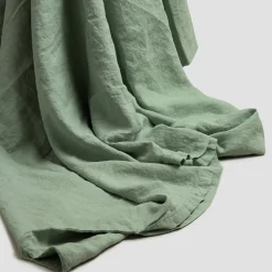 Sage Green Linen Blend Flat Sheet