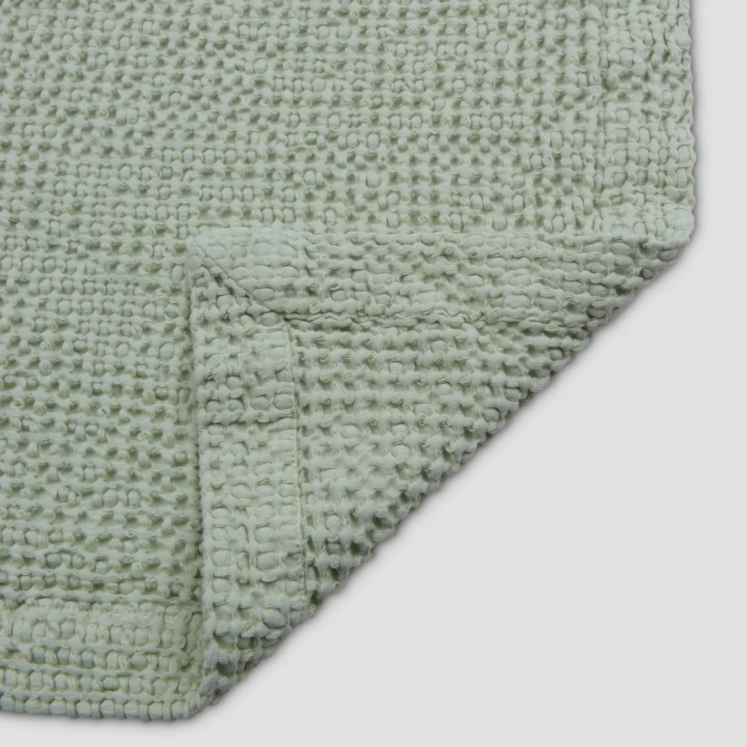 Sage Green Waffle Cotton Throw