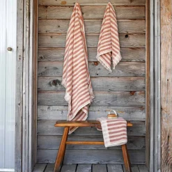 Sand Shell Pembroke Stripe Cotton Towels