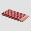Sandstone Red Pembroke Stripe Washcloth