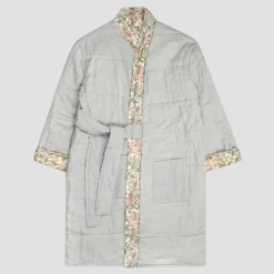 Soft Sage Honeysuckle Linen Housecoat