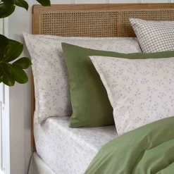 Spring Sprig Cotton Fitted Sheet