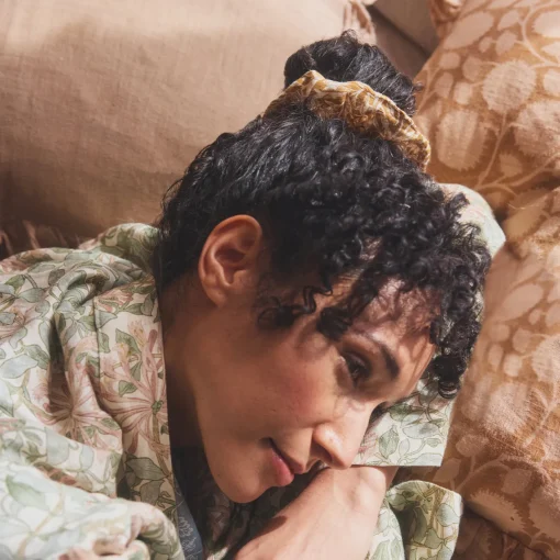 Sussex Rush Willow Boughs Linen Scrunchie