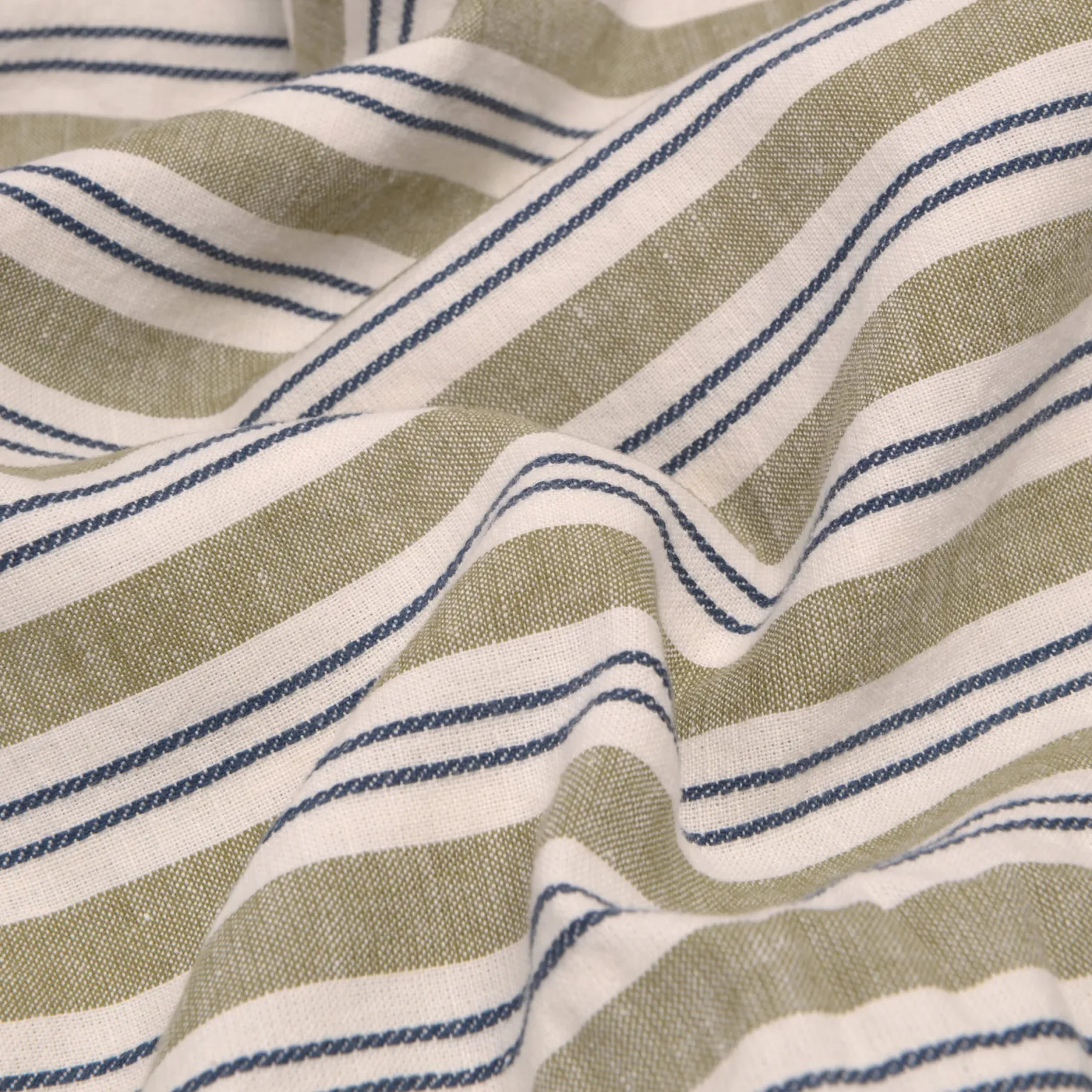 Thyme Somerley Stripe Linen Blend Fitted Sheet