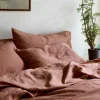 Toffee Waffle Chambray Linen Blend Pillowcases (Pair)