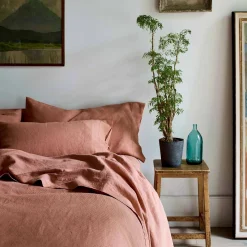 Toffee Waffle Chambray Linen Blend Pillowcases (Pair)