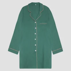 Tranquil Green Linen Night Shirt