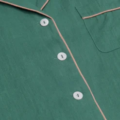 Tranquil Green Linen Night Shirt
