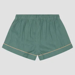 Tranquil Green Linen Pajama Shorts