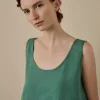 Tranquil Green Linen Tencel Cami Top