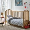 Warm Blue Seersucker Kids Stripe Cotton Bedding Set