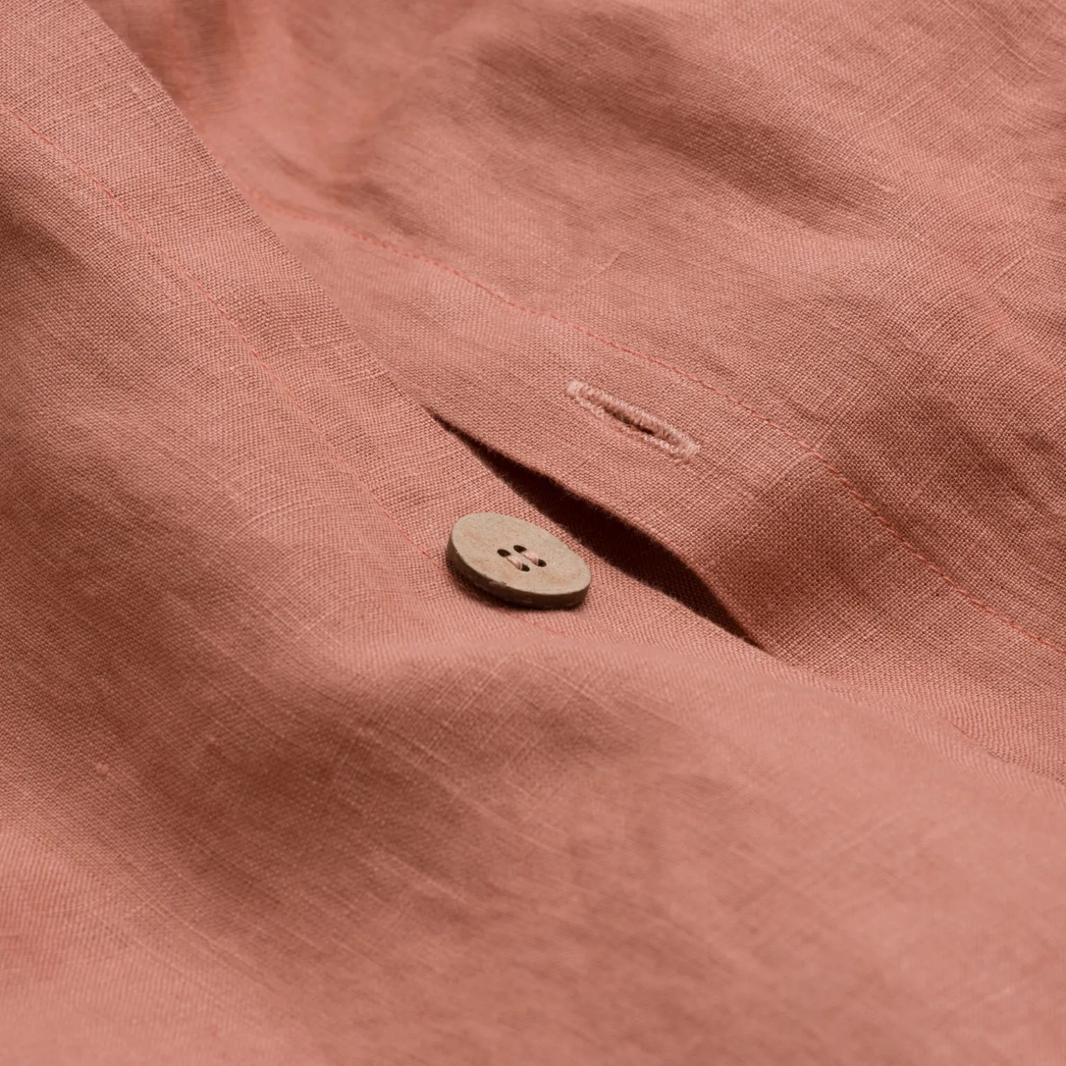 Warm Clay 100% Linen Duvet Cover