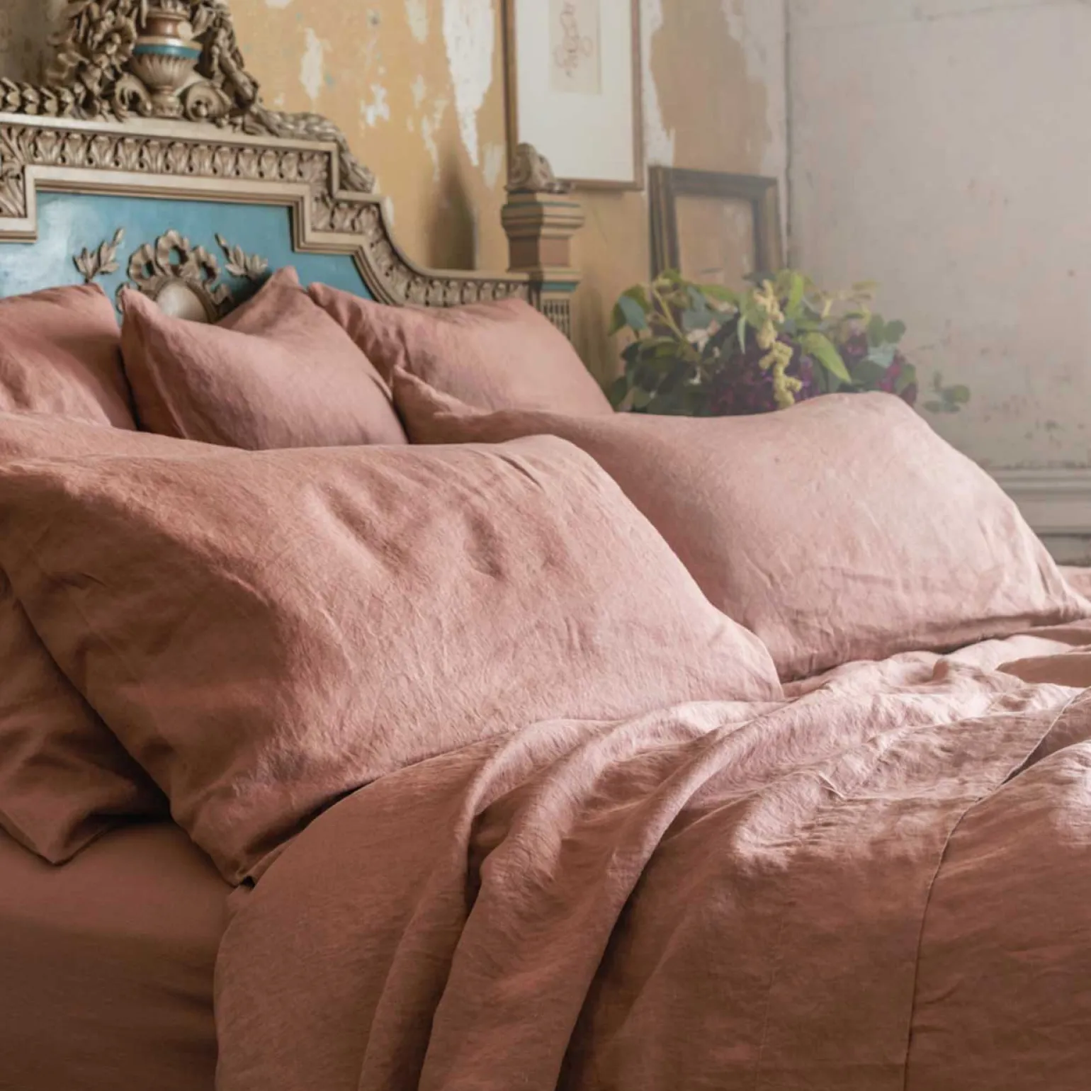 Warm Clay 100% Linen Flat Sheet