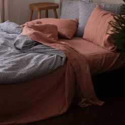 Warm Clay 100% Linen Pillowcases (Pair)