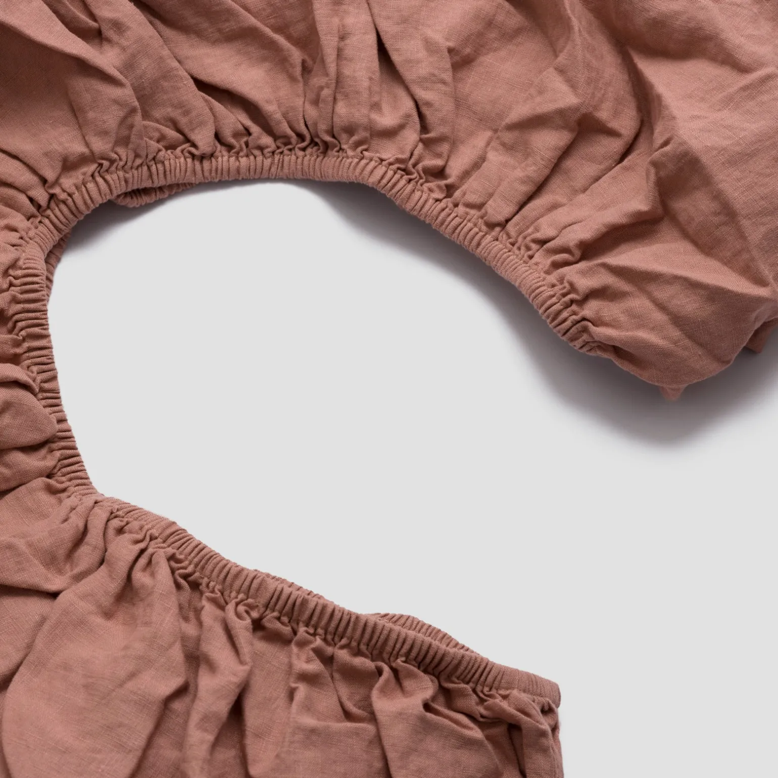 Warm Clay Linen Blend Fitted Sheet