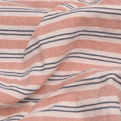 Warm Clay Somerley Stripe Linen Blend Fitted Sheet