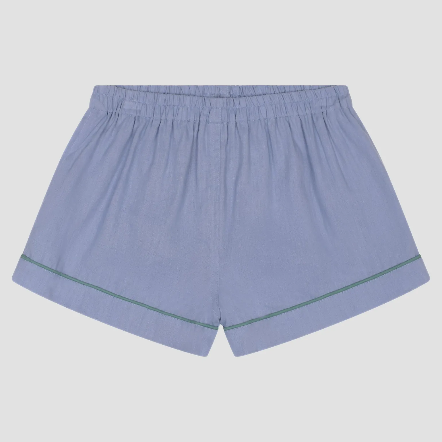Wave Blue Linen Pajama Shorts