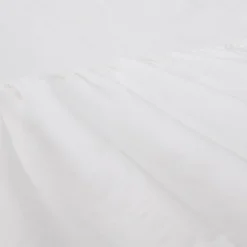 White Linen Blend Bed Skirt