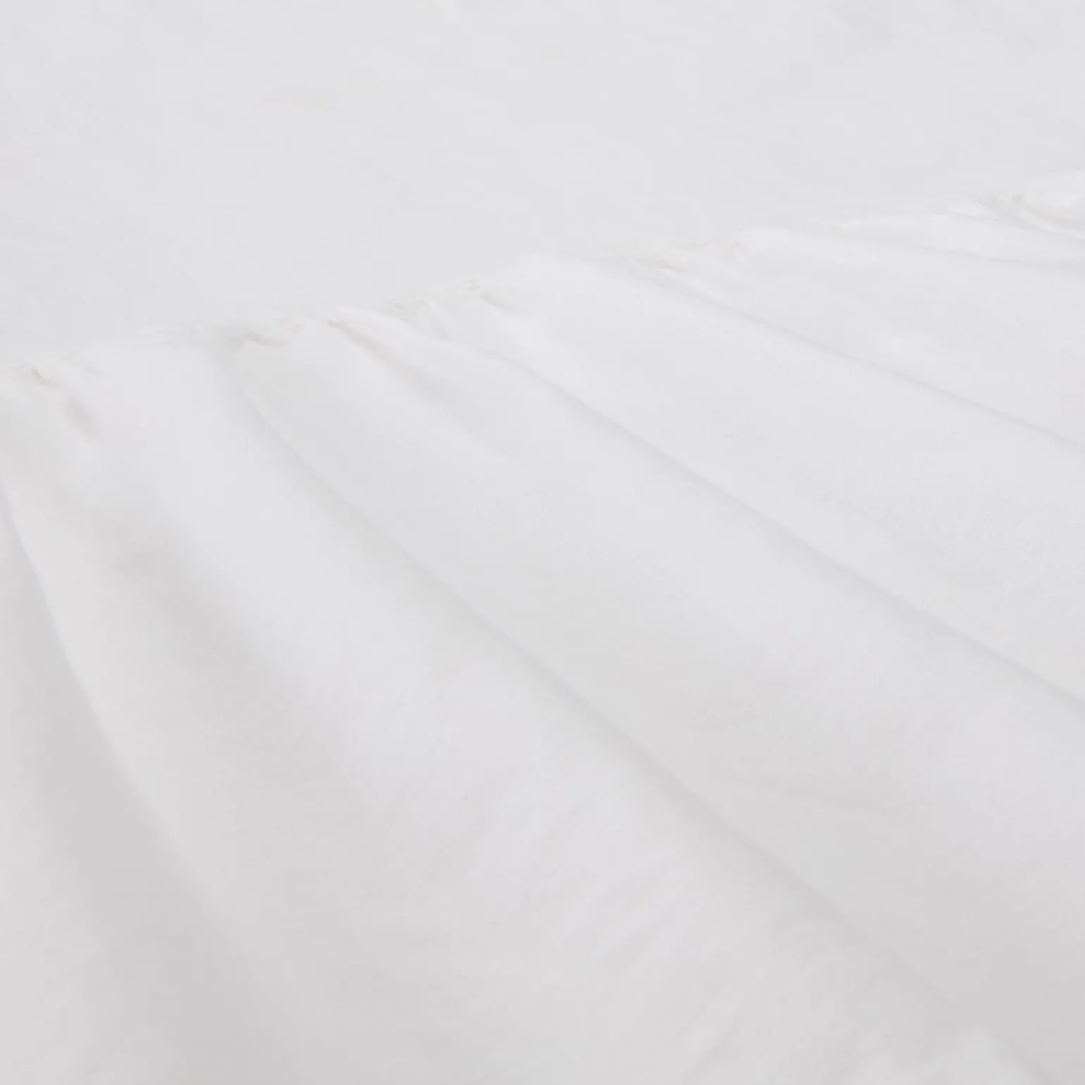 White Linen Blend Bed Skirt