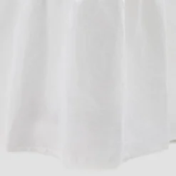 White Linen Blend Bed Skirt