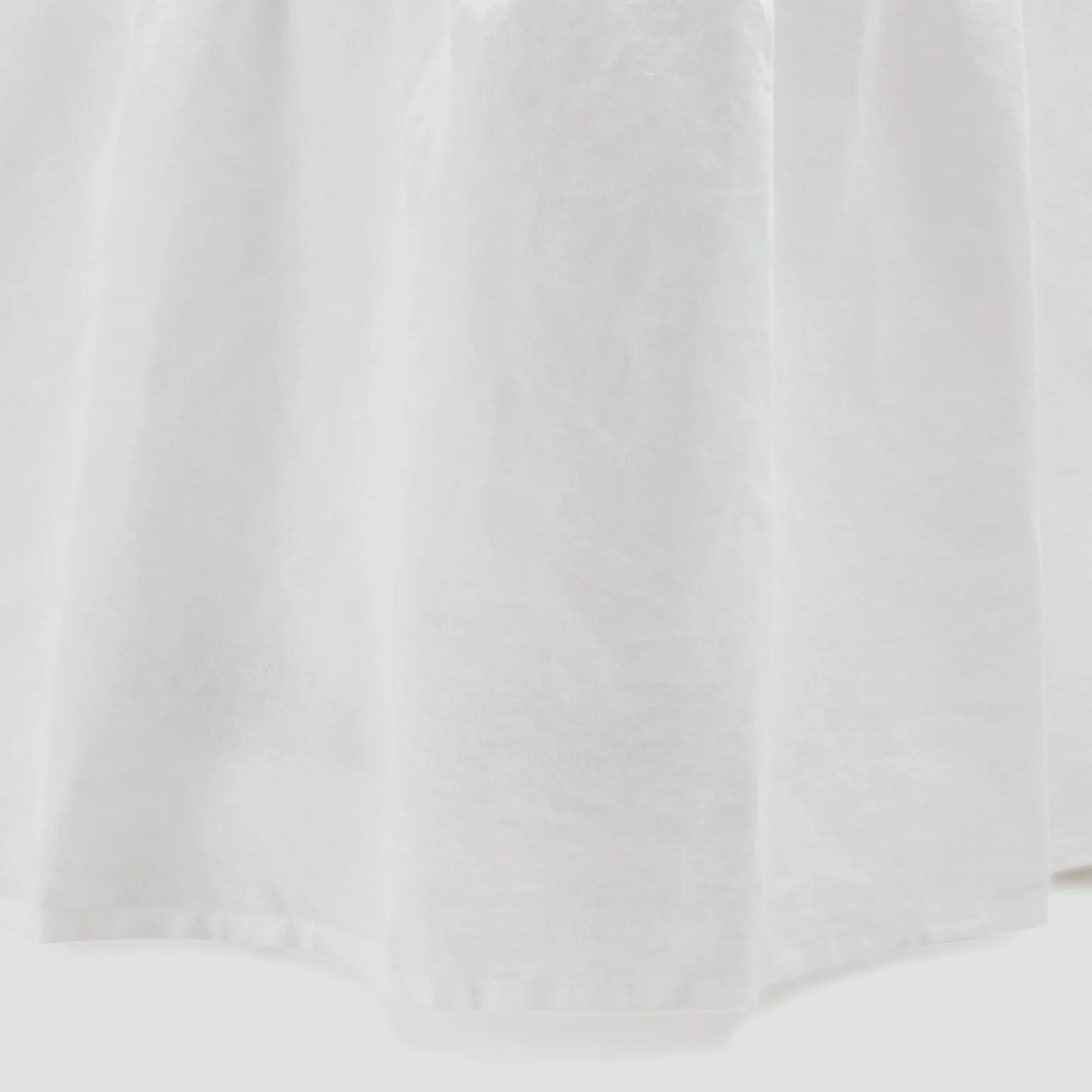 White Linen Blend Bed Skirt