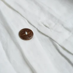 White Linen Blend Duvet Cover