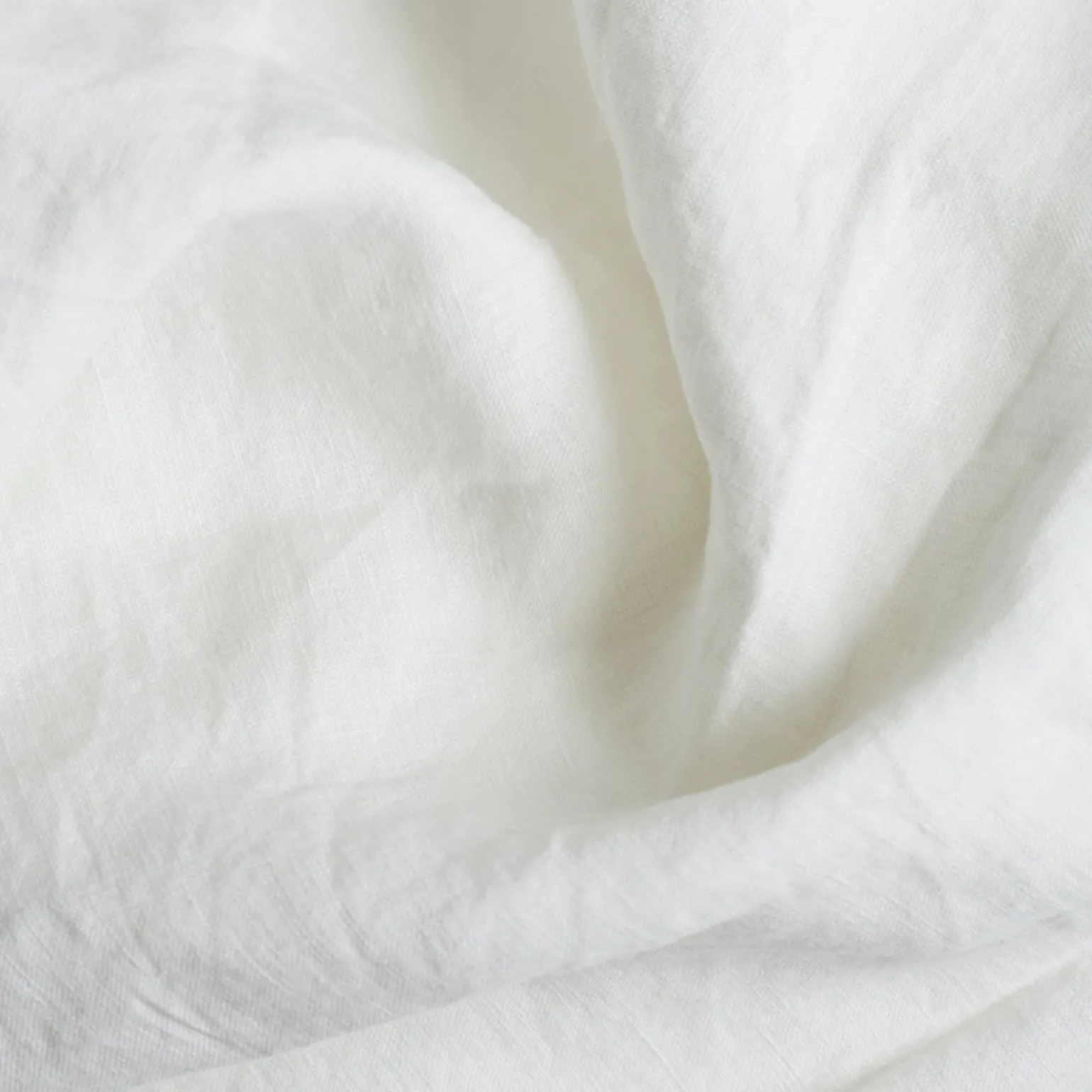 White Linen Blend Fitted Sheet