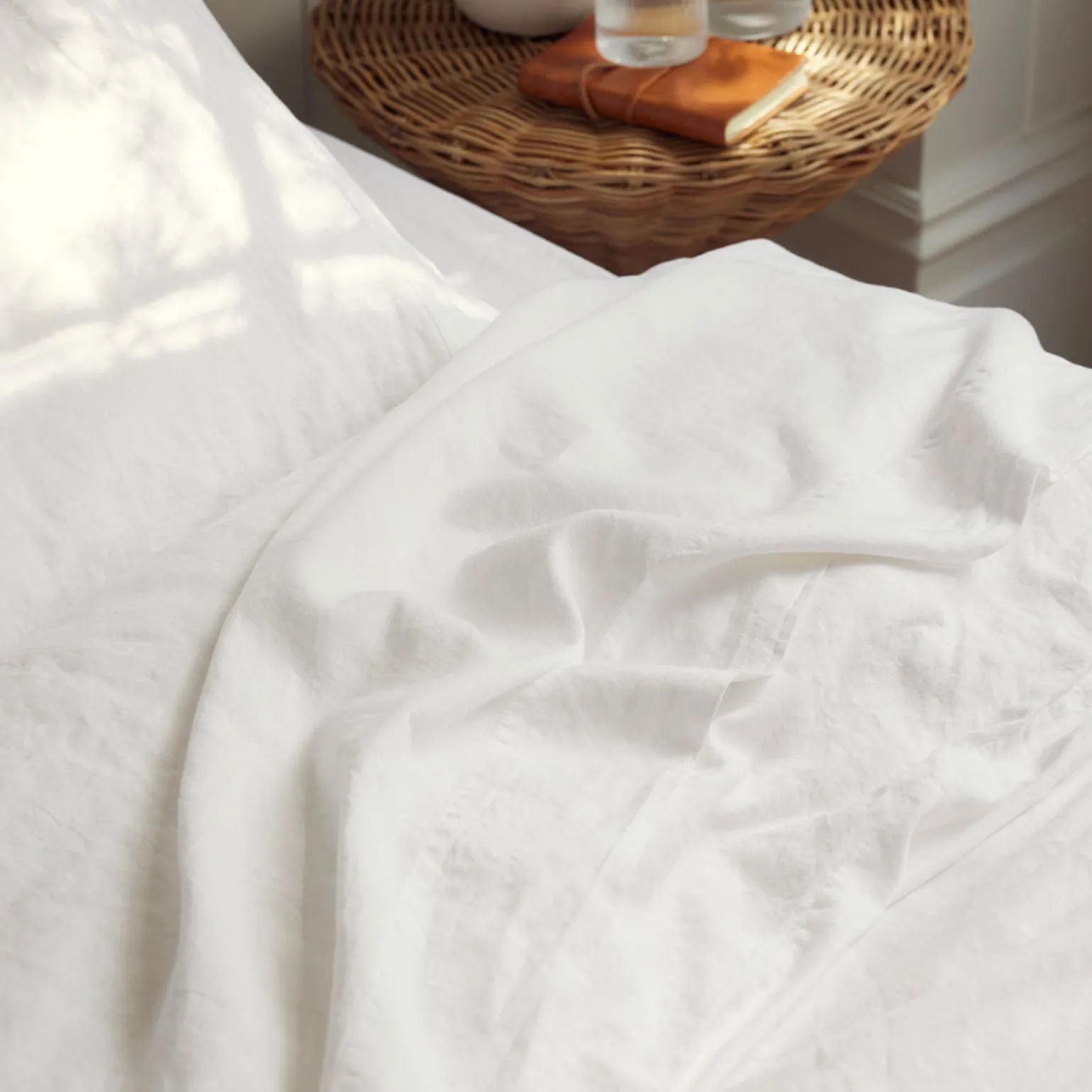 White Linen Blend Flat Sheet